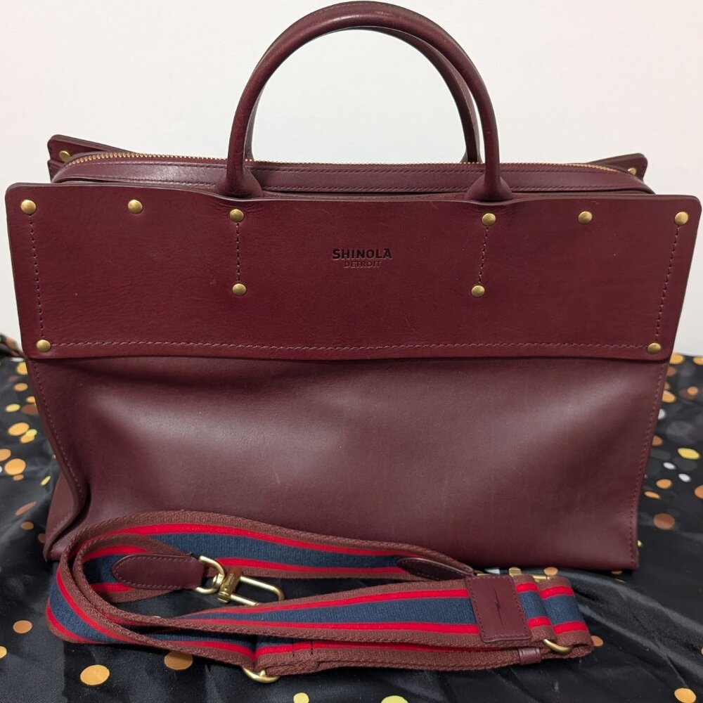 Shinola Day Satchel in Burgundy (Color No Longer Offered) - Gently Used